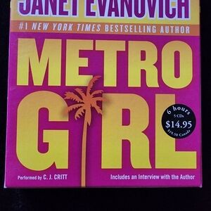 Metro Girl Audiobook by Janet Evanovich - Yellow and Pink